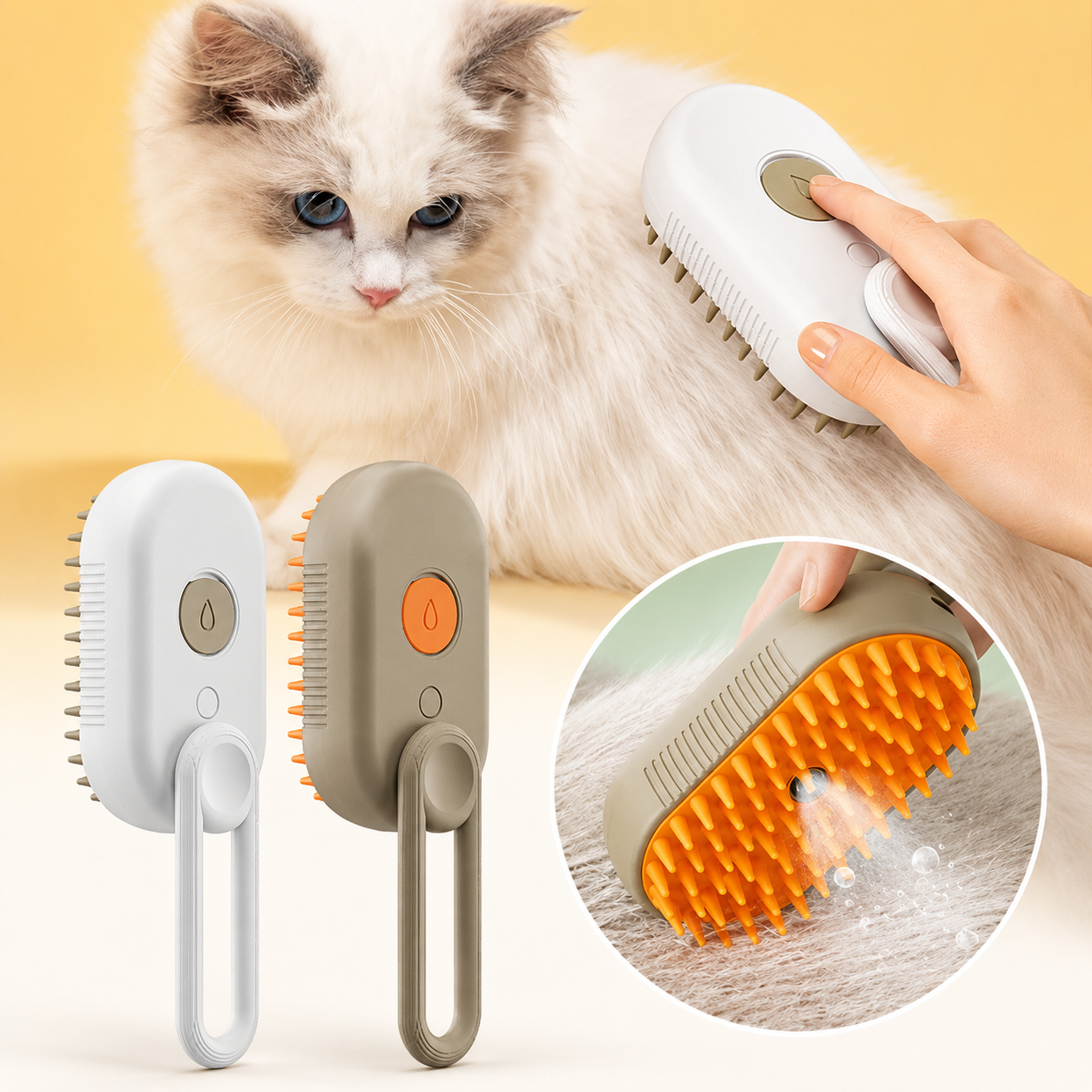 3 in 1 Pet Steam Brush