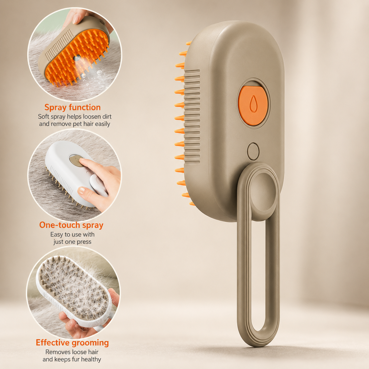 3 in 1 Pet Steam Brush