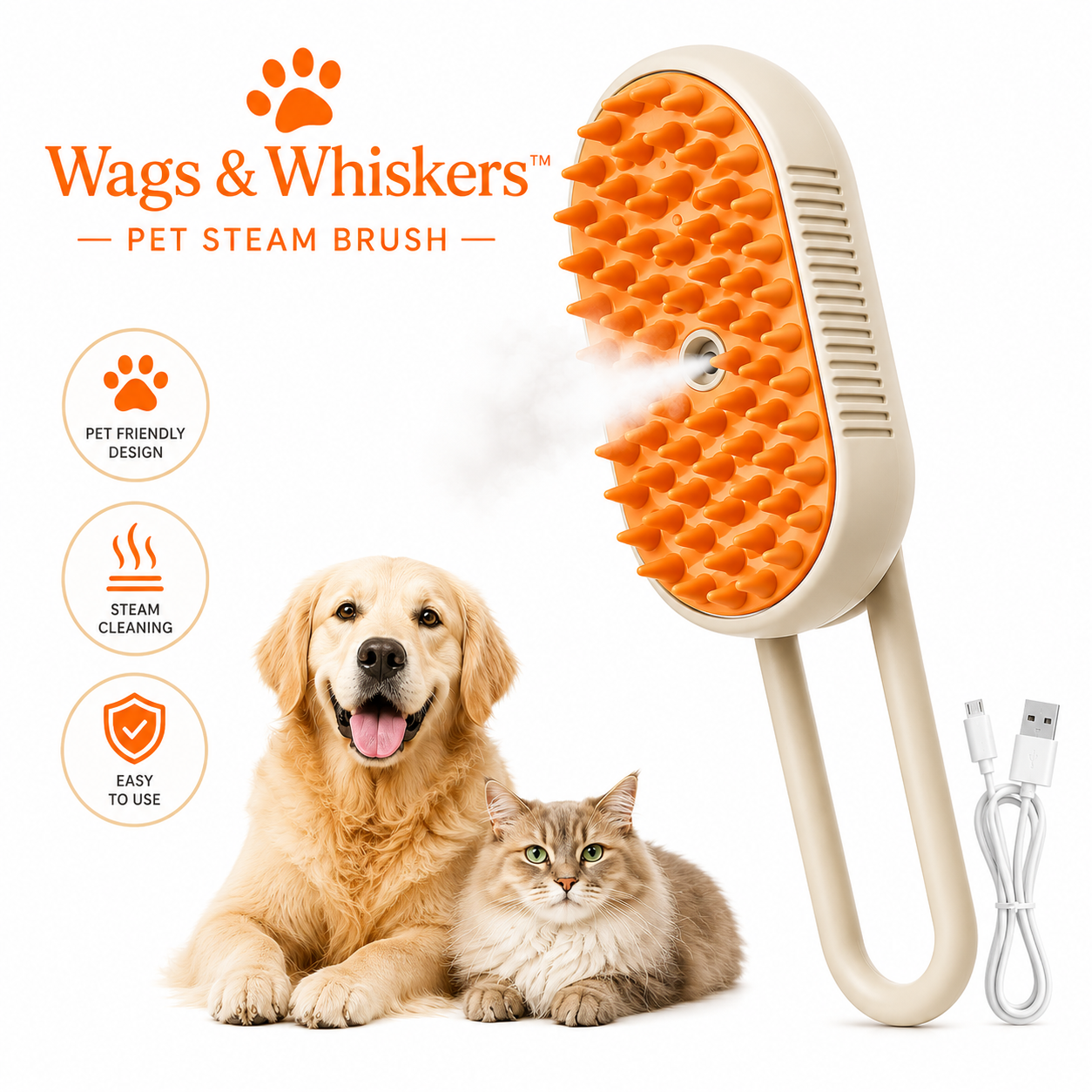 3 in 1 Pet Steam Brush