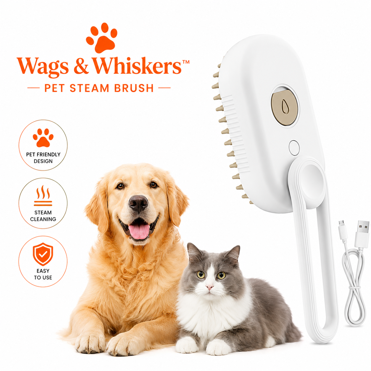 3 in 1 Pet Steam Brush
